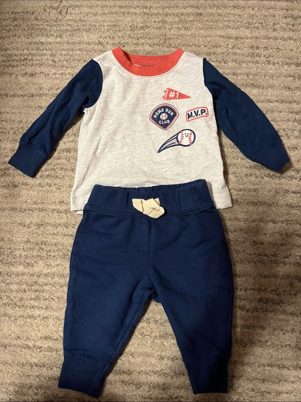 Carter's Navy and White MVP Baseball Two-Piece Set